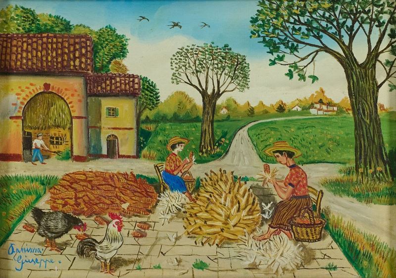 Giuseppe Panizza - Nell'aia