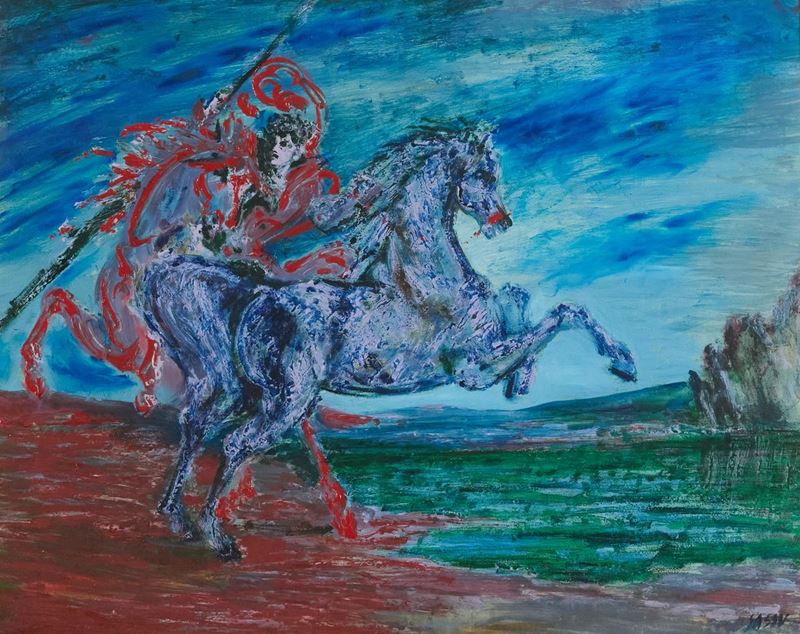 Cavaliere al tramonto