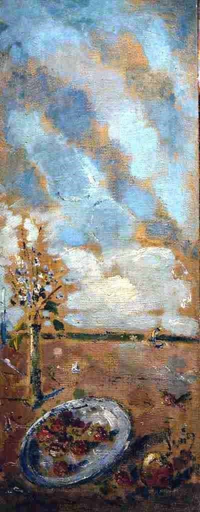 Natura morta in un paesaggio