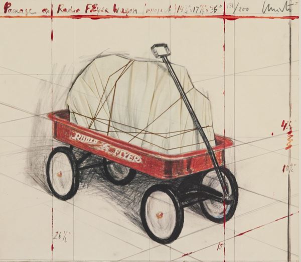 Christo - Package on Radio Flyer Wagon, Project