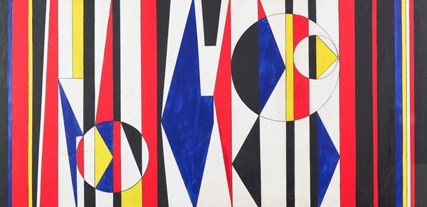Roberto Crippa : Geometrico  (1950)  - Olio su tela - Asta Arte Moderna e Contemporanea	  [..]