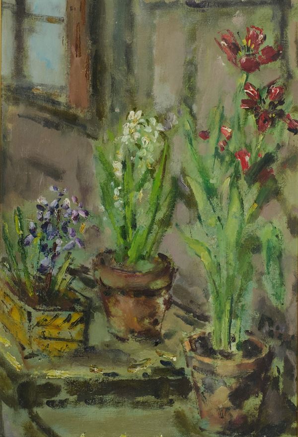 Filippo De Pisis - Tre vasi di fiori