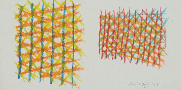 Piero Dorazio : Senza titolo  (1963)  - Pastello su cartoncino - Asta Asta di Arte Moderna e Contemporanea - Fabiani Arte