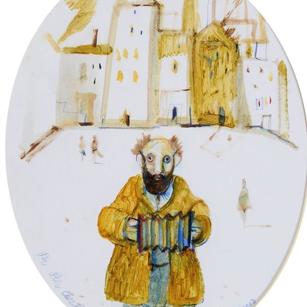 Antonio Possenti senza titolo (1992) Tecnica mista su cartoncino