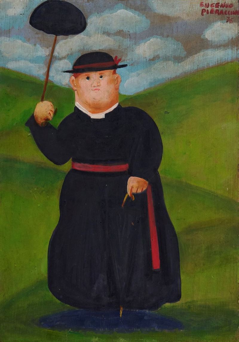 Eugenio Pieraccini - Pretino con Ombrello