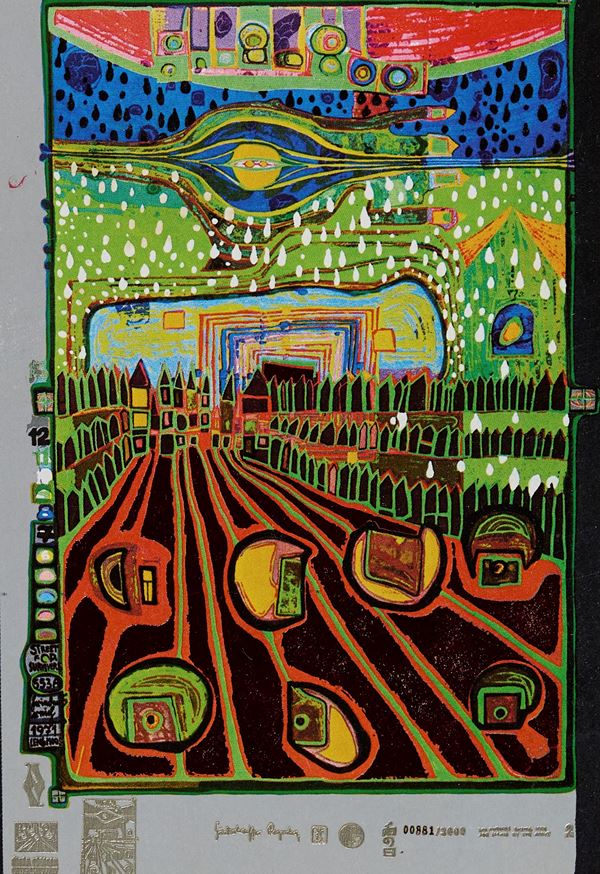 Friedensreich Hundertwasser - Spectacles in the small face