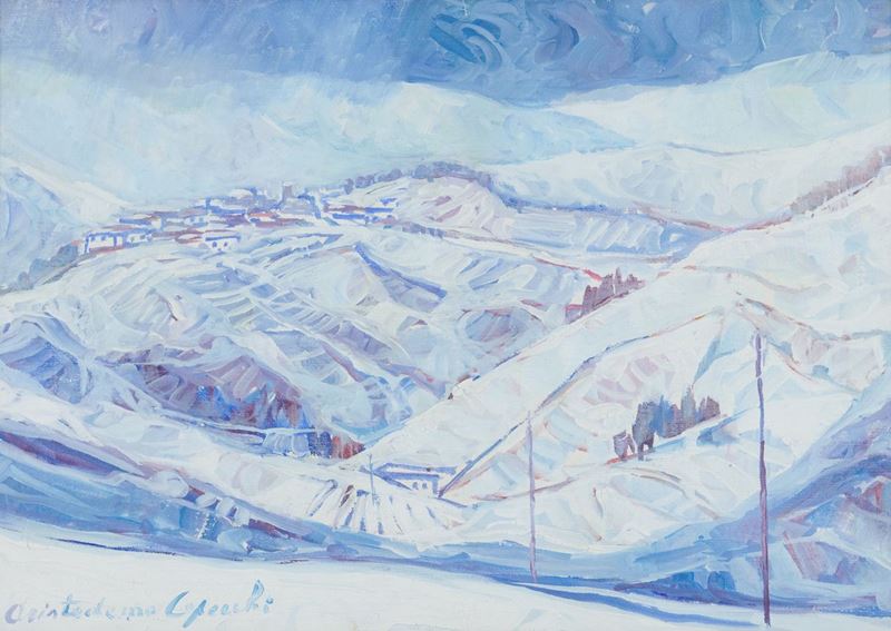 Aristodemo Capecchi - Paesaggio Innevato