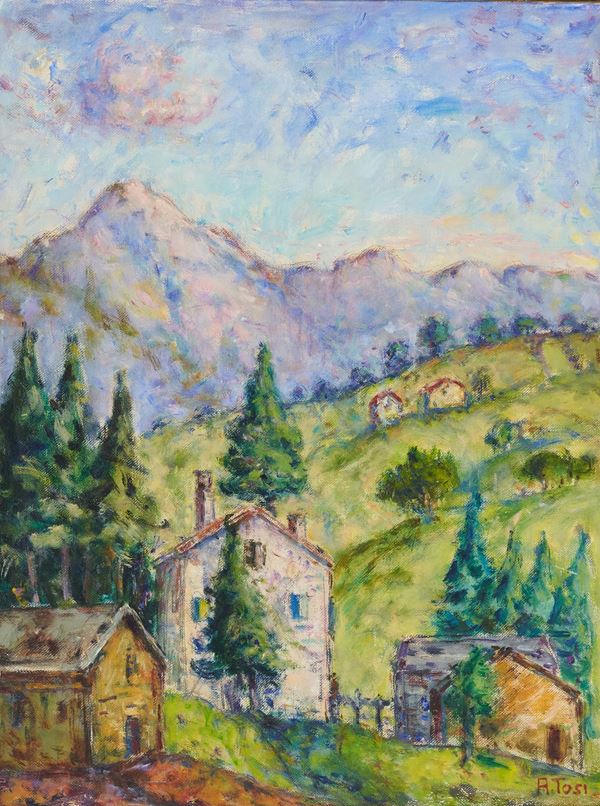 Arturo Tosi - Paesaggio di montagna