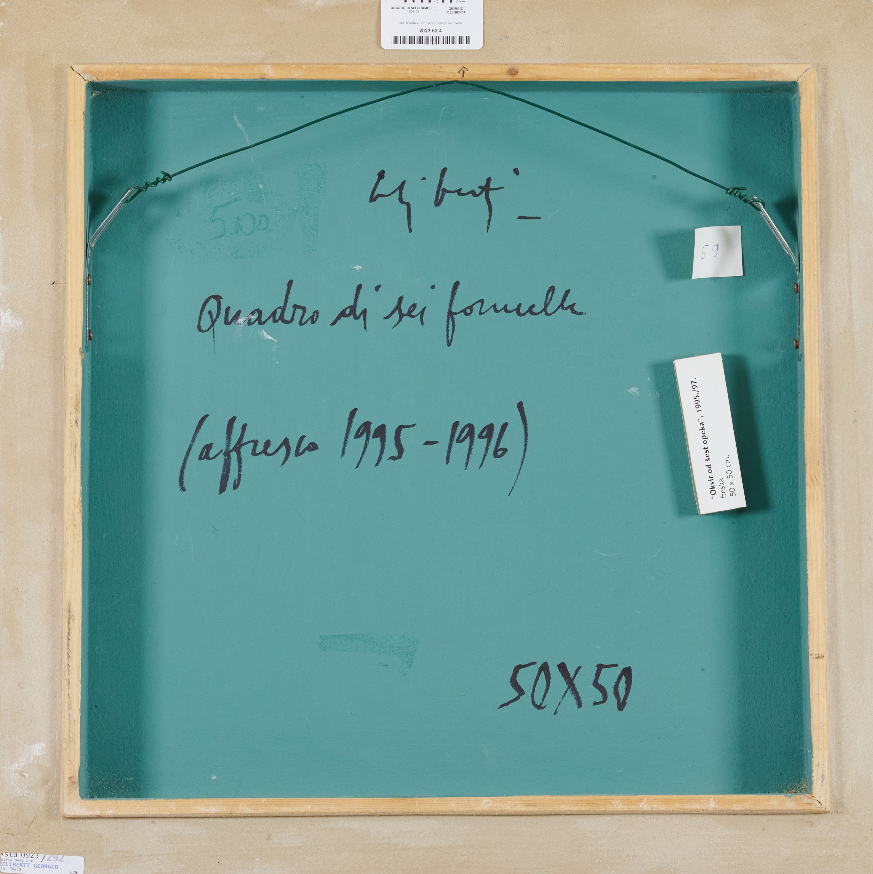 Quadro di sei formelle