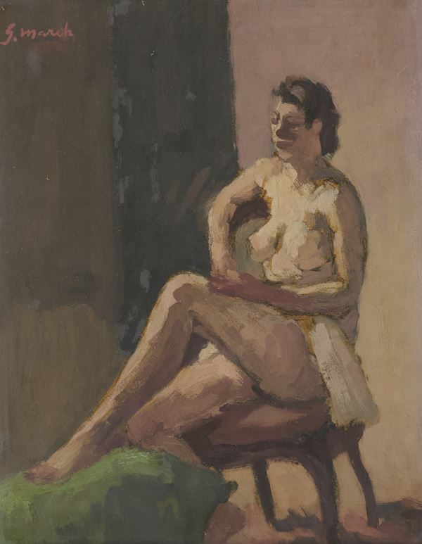 Giovanni March - Nudo di donna seduta