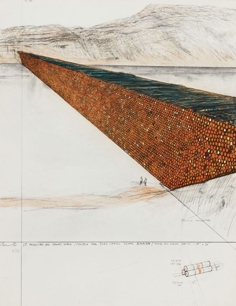 Ten million oil drums wall, Project for the Suez canal