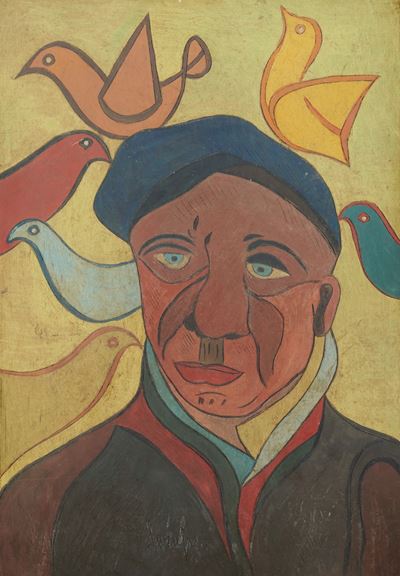 Figura con Uccelli