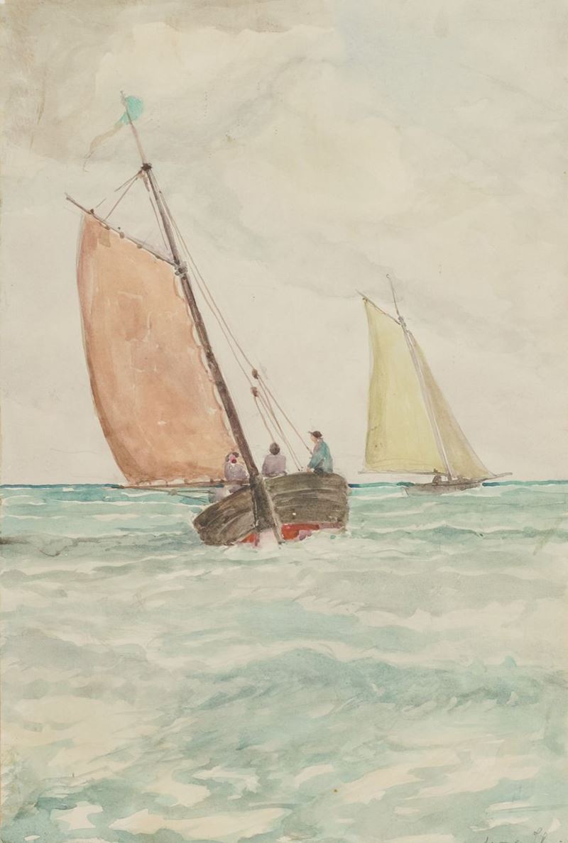 Federigo Severini - Vele con Pescatori