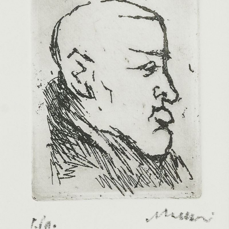 Mino Maccari - Ritratto di Morandi