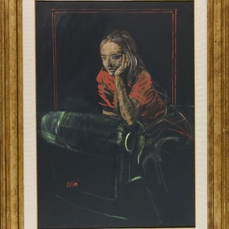 Alberto Sughi - Ragazza in Interno