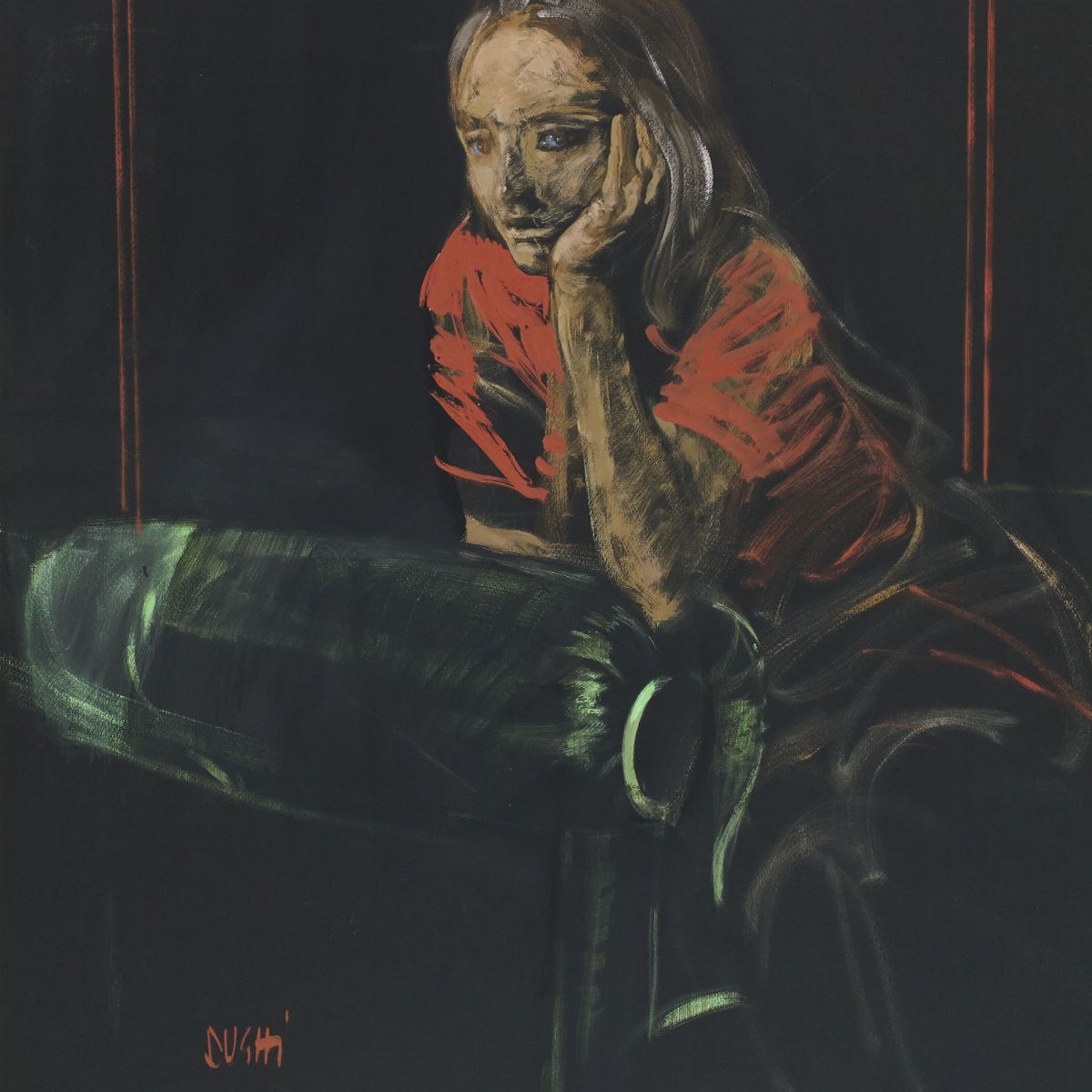 Alberto Sughi - Ragazza in Interno