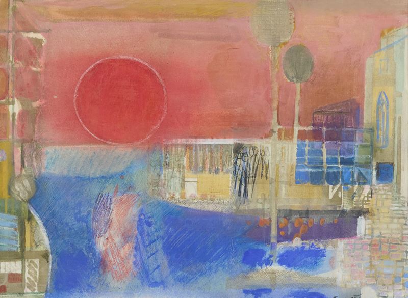 Bruno Saetti - Paesaggio Col Sole - Venezia