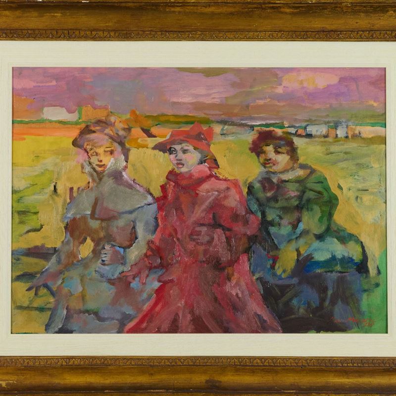 Mino Maccari - Figure nel Paesaggio