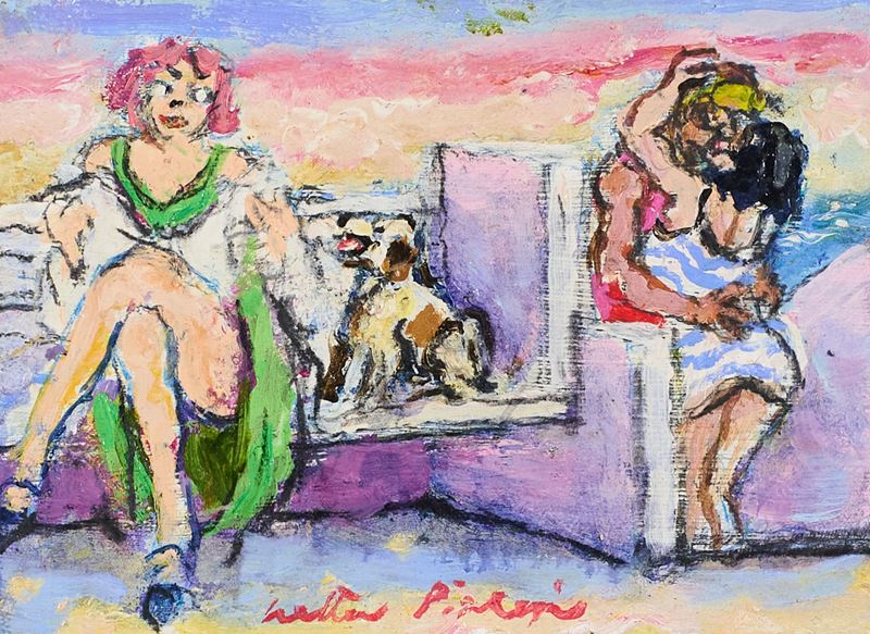 Walter Piacesi - Lungomare con Innamorati