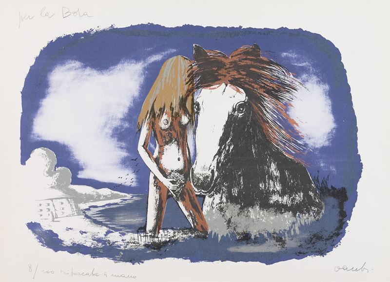 Sergio Vacchi - Cavallo e Donna del Pianeta