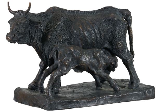 Antonio Ligabue - Mucca con vitello