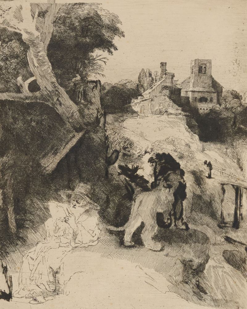 Van Rijn Rembrandt - San Gerolamo in un Paesaggio Italiano