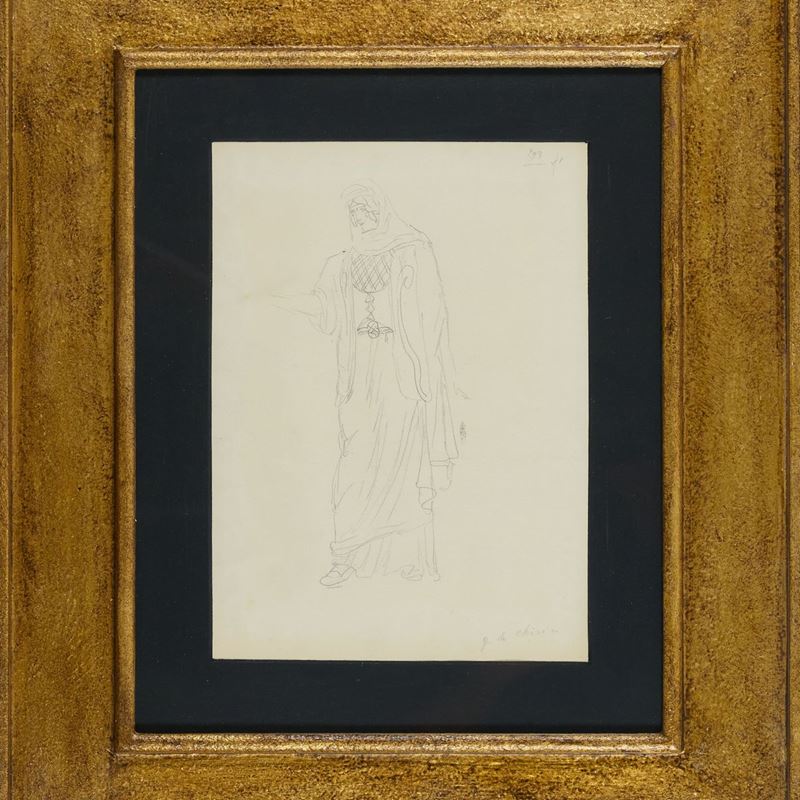 Giorgio De Chirico - Bozzetto per Costume Teatrale