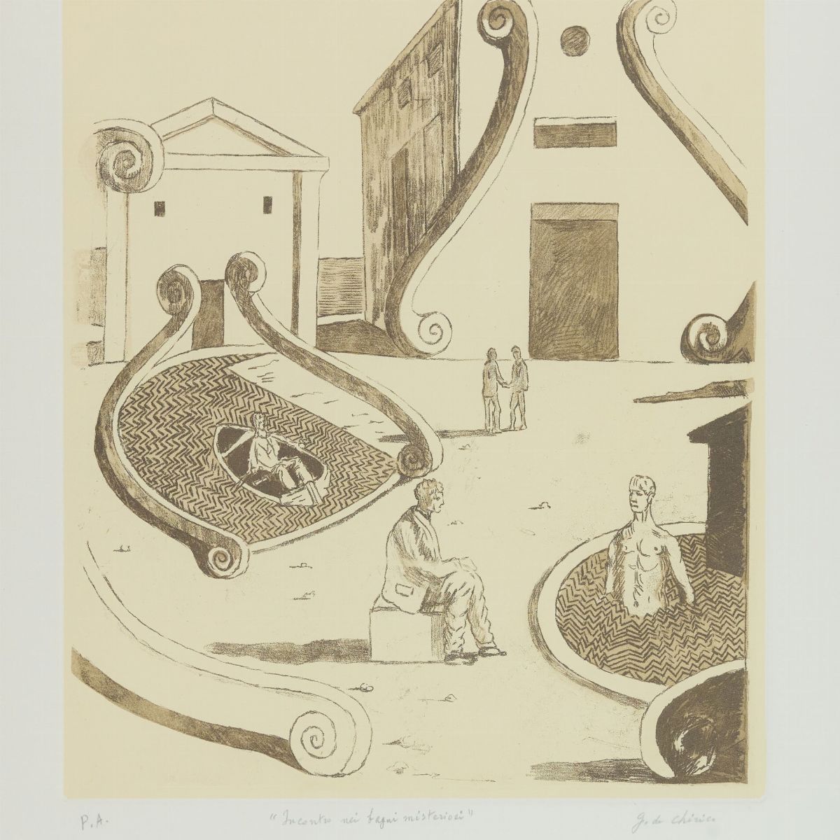 Giorgio De Chirico - Incontro nei Bagni Misteriosi