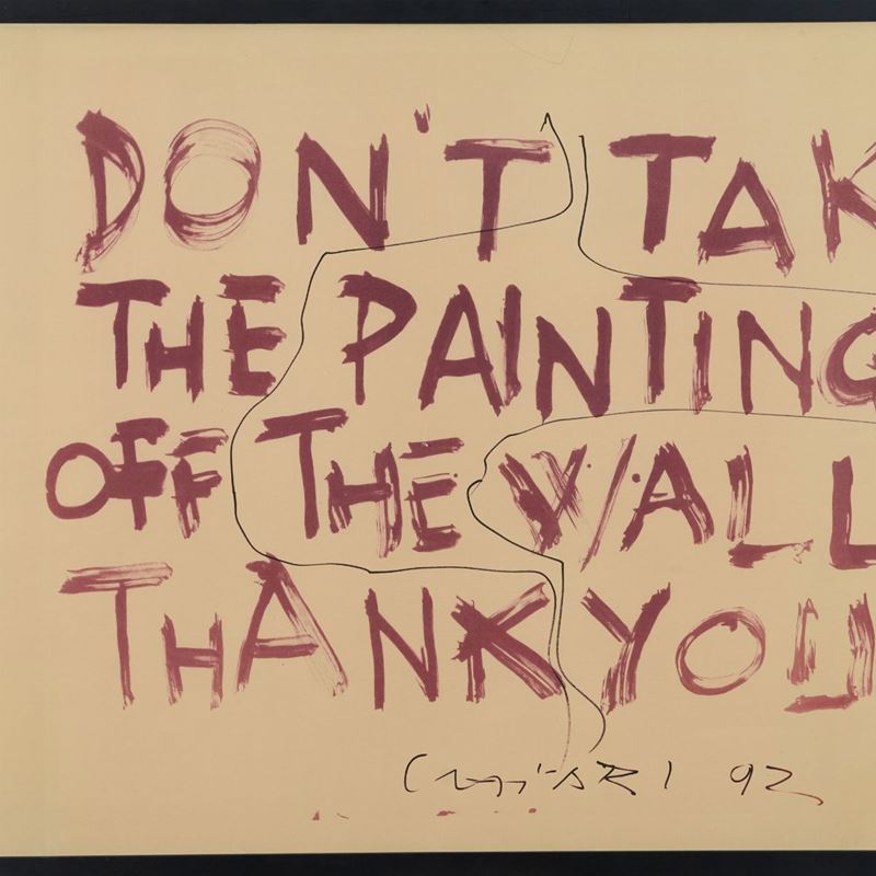 Don't take the paintings off the wall ...