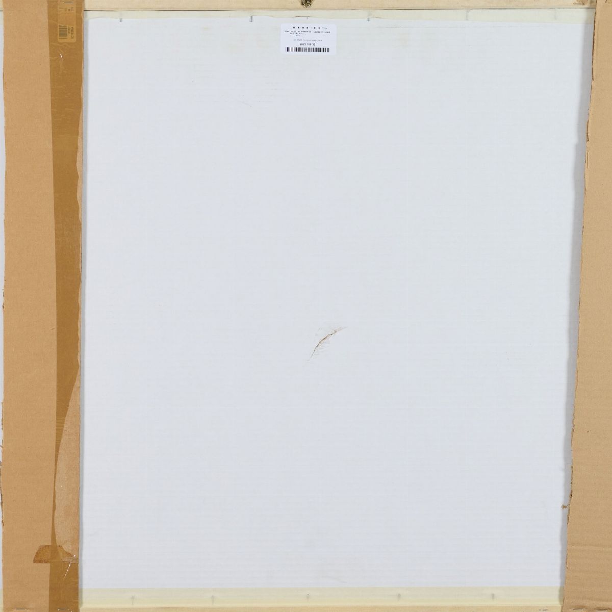 Don't take the paintings off the wall ...