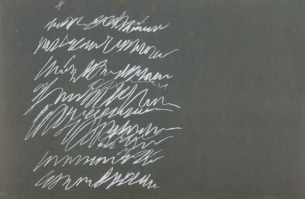 Cy Twombly : Senza titolo (Dalle 8 Odi di Orazio)  (1968)  - Serigrafia su carta - Asta Arte Moderna e Contemporanea	 - Fabiani Arte