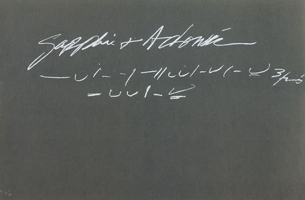 Cy Twombly - Senza titolo (Dalle 8 Odi di Orazio)