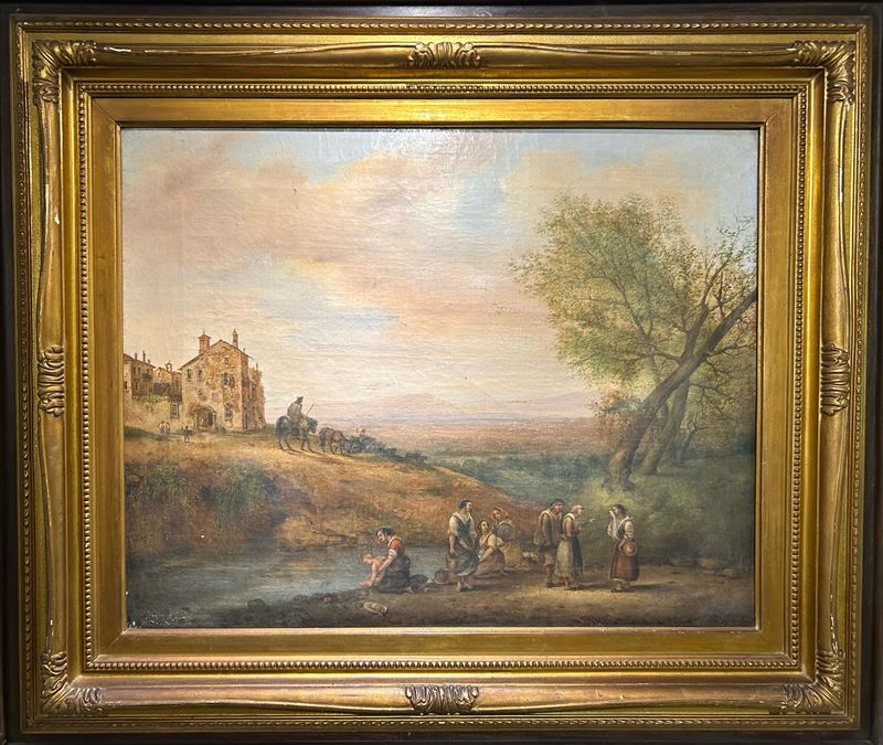 Carlo Canella - Paesaggio con Figure
