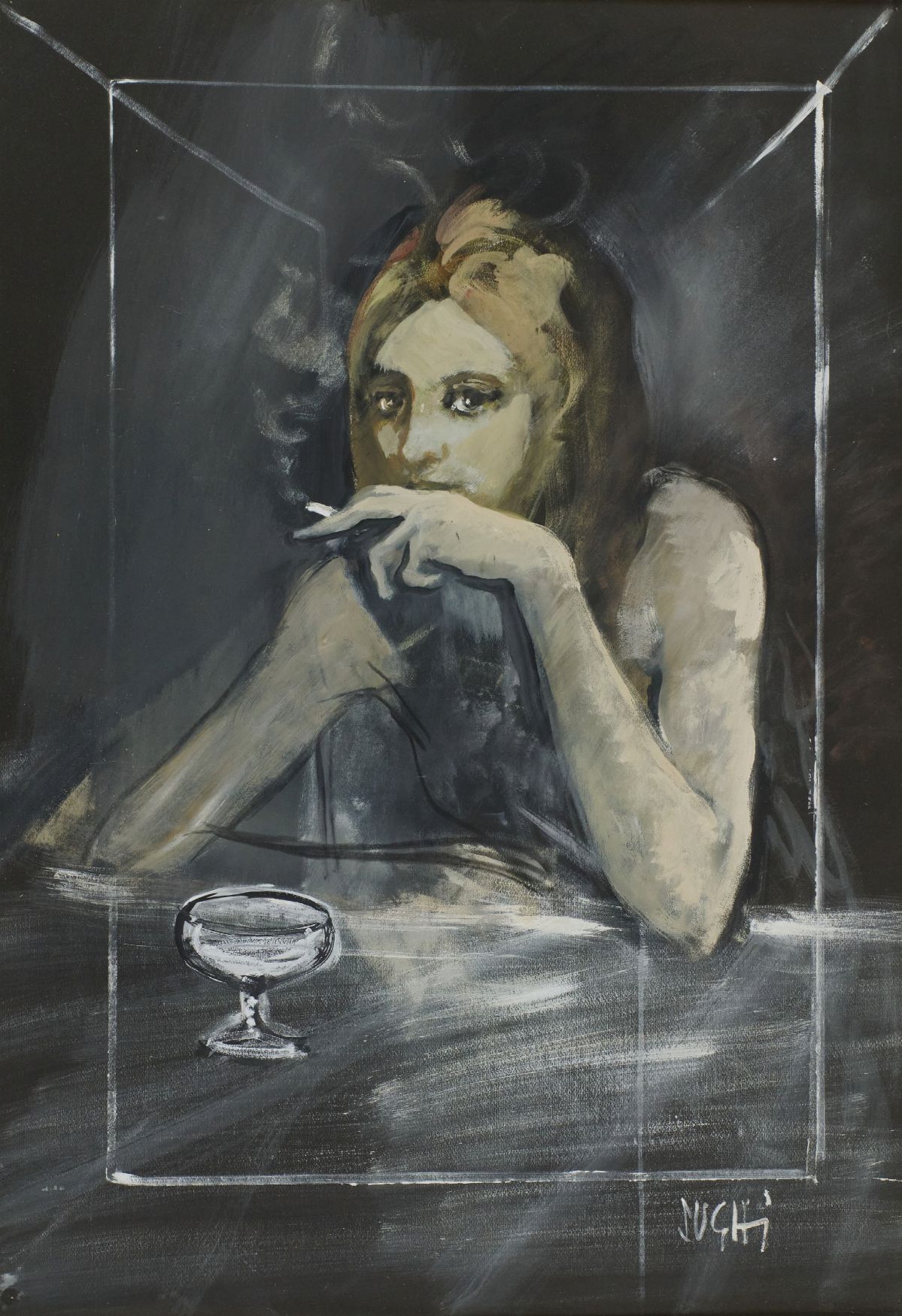 Alberto Sughi - Donna al Bar
