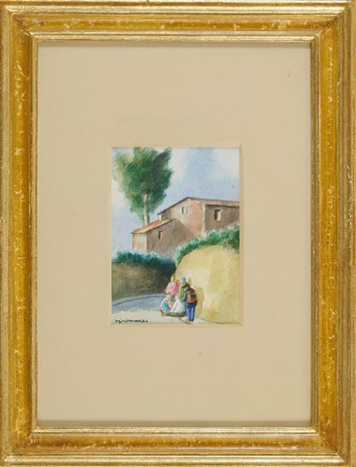 Scorcio di Paese con Personaggi