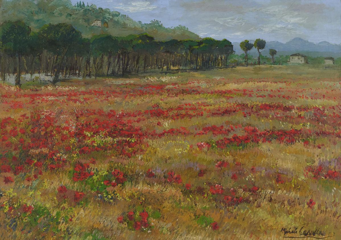 Michele Cascella - Campo di Papaveri