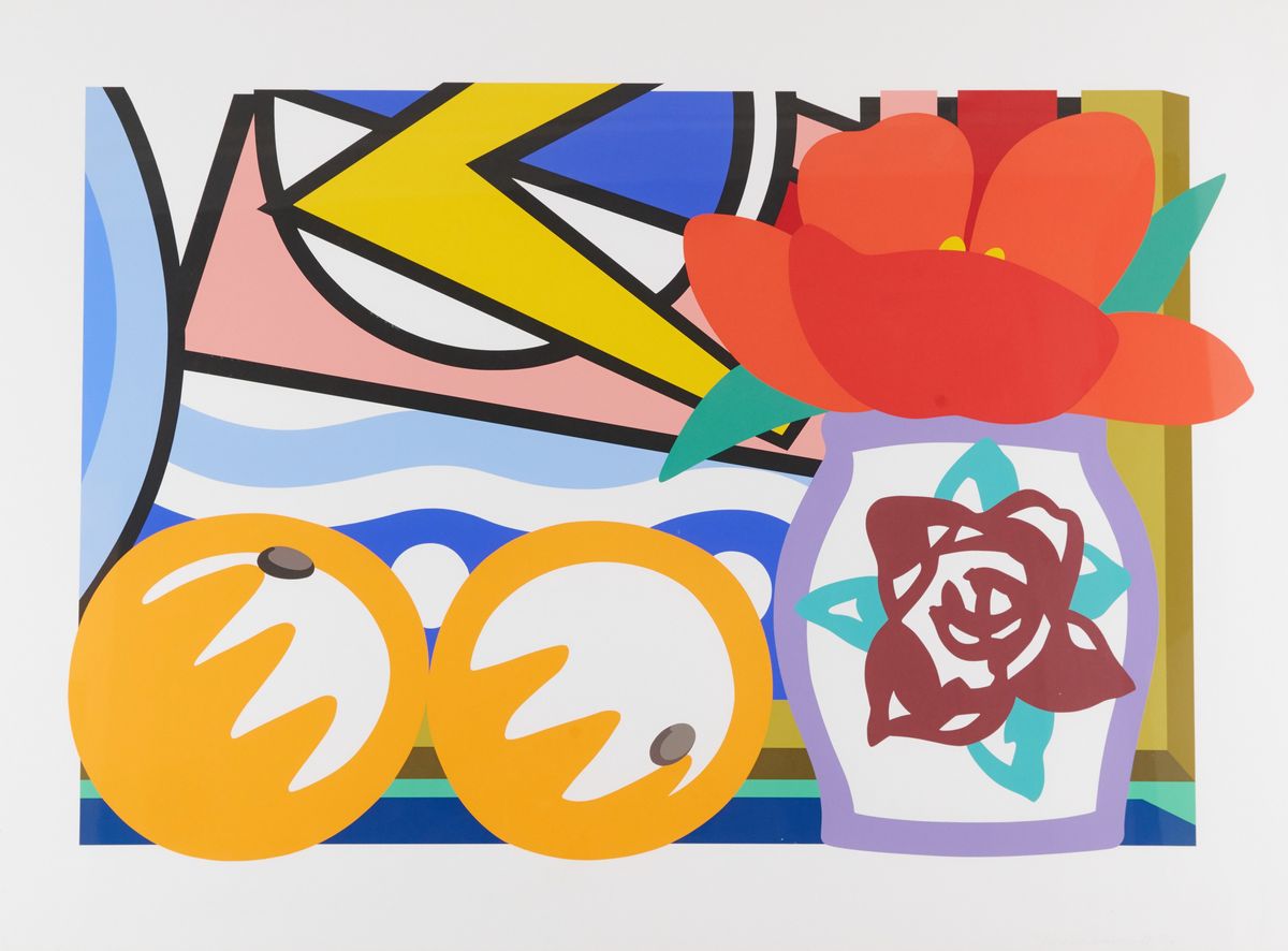 Still life with Lichtenstein and two oranges