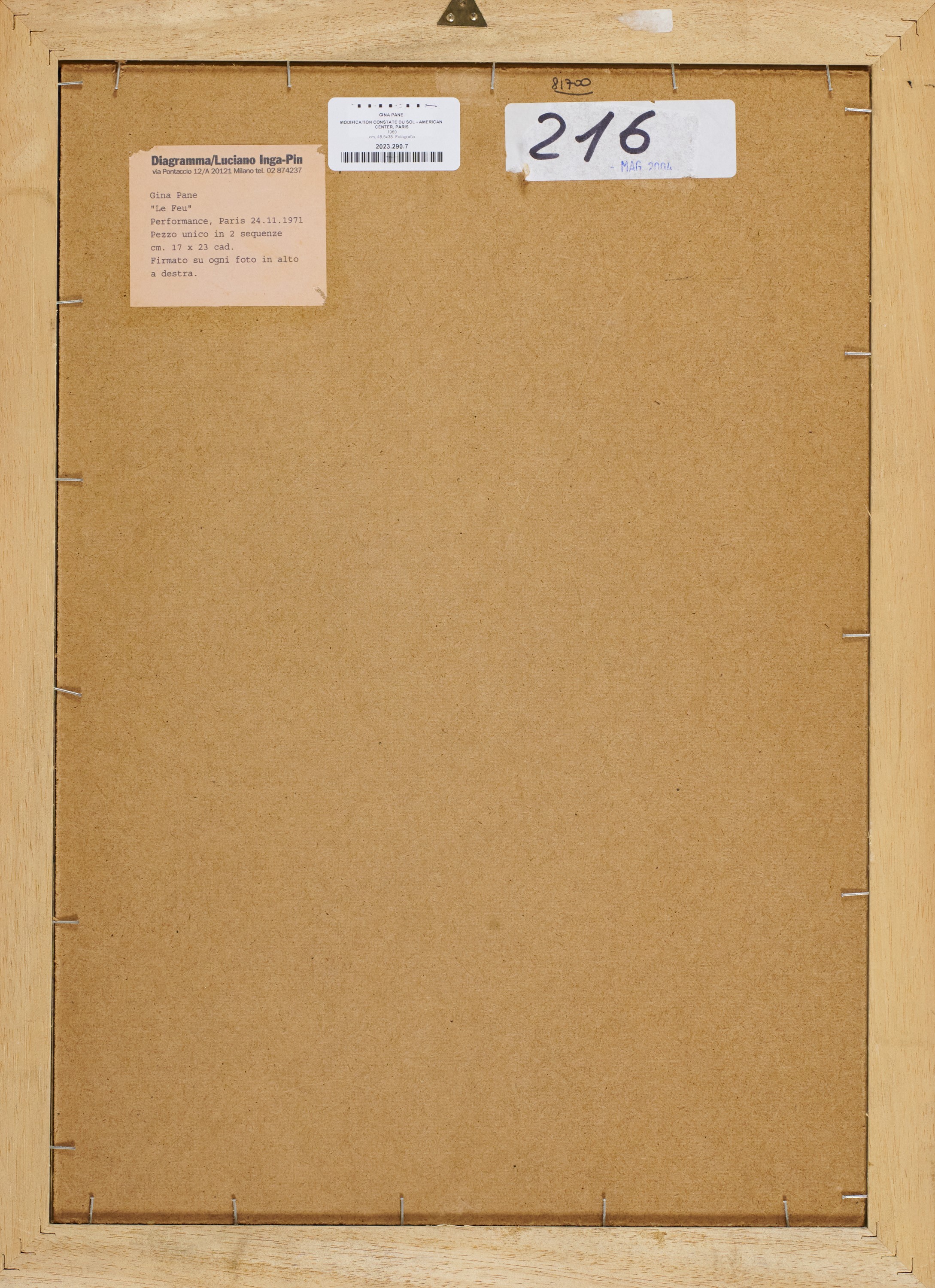 Le feu - Performance, Parigi