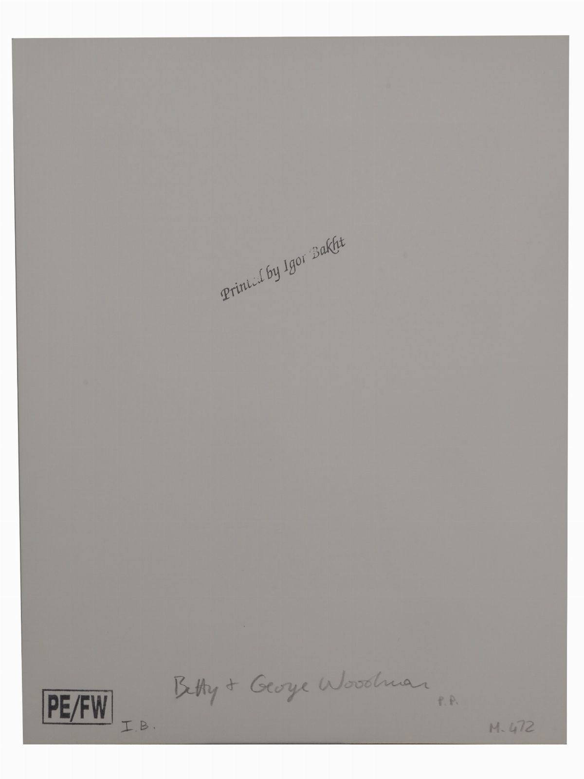 M. 472, Mac Dpwell Colony, Peterborough, New Hampshire