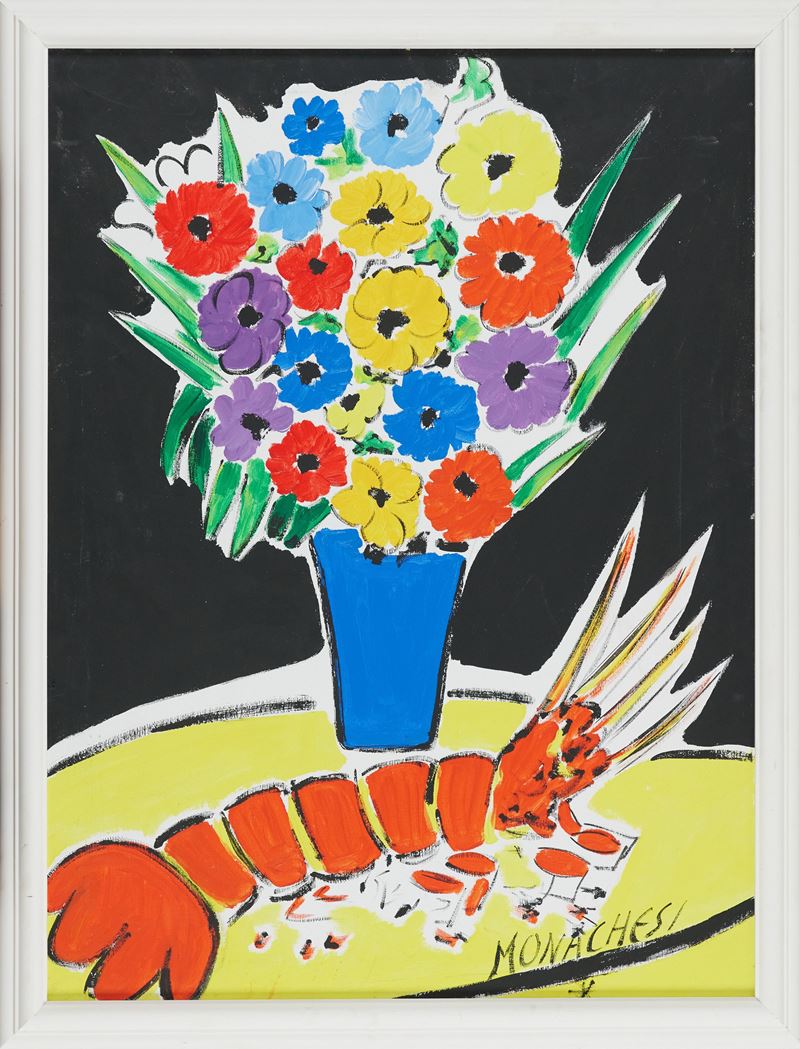 Sante Monachesi - Fiori con Aragosta
