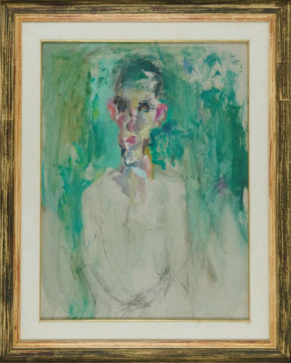 Ernesto Treccani : Figura  (1970)  - Olio su tela - Asta Asta di Arte Moderna e Contemporanea - Fabiani Arte
