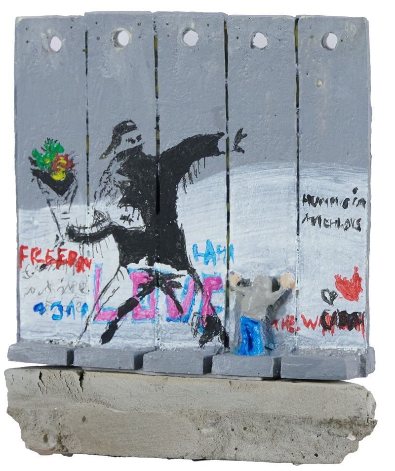 The walled off hotel. Five-Part Souvenir Wall Section (Flower Thrower).