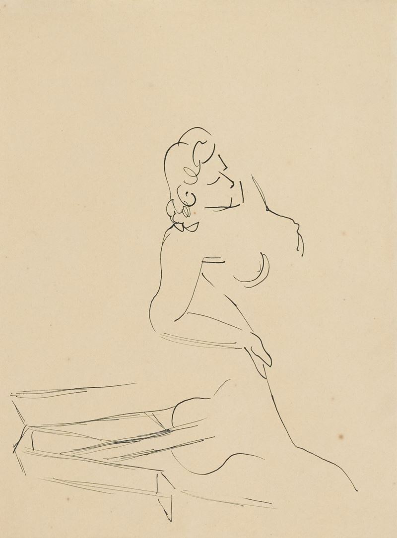 Gino Severini - Nudo con Chitarra