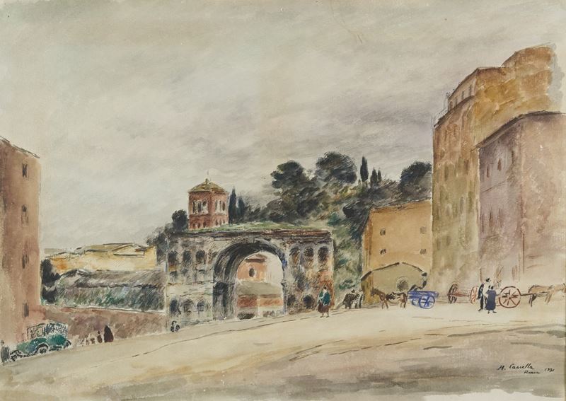 Michele Cascella - Scorcio Romano
