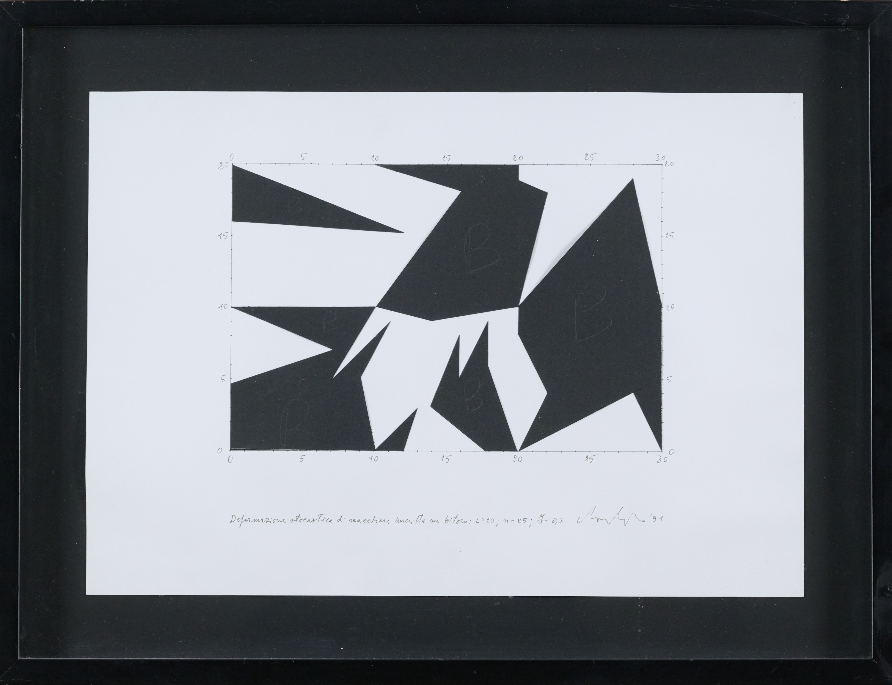 Sergio Lombardo - Deformazione Stocastica di Scacchiera, Inscritta su Bitoro: L=10 ; N=25; I=0,3