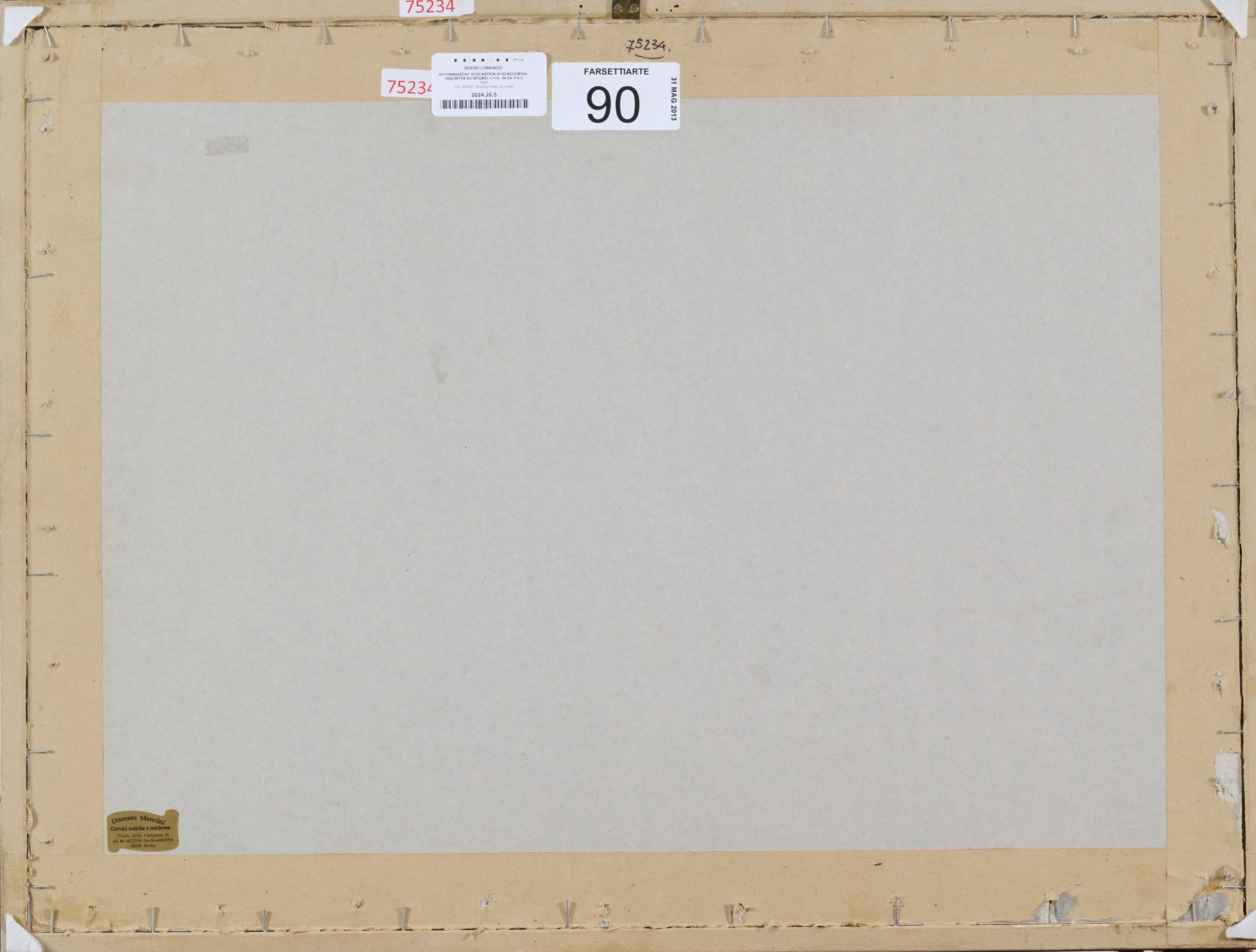 Sergio Lombardo - Deformazione Stocastica di Scacchiera, Inscritta su Bitoro: L=10 ; N=25; I=0,3