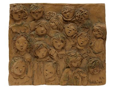 Coro di Bambini, terracotta, 1983