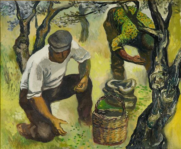 Renato Guttuso - Raccoglitore di olive