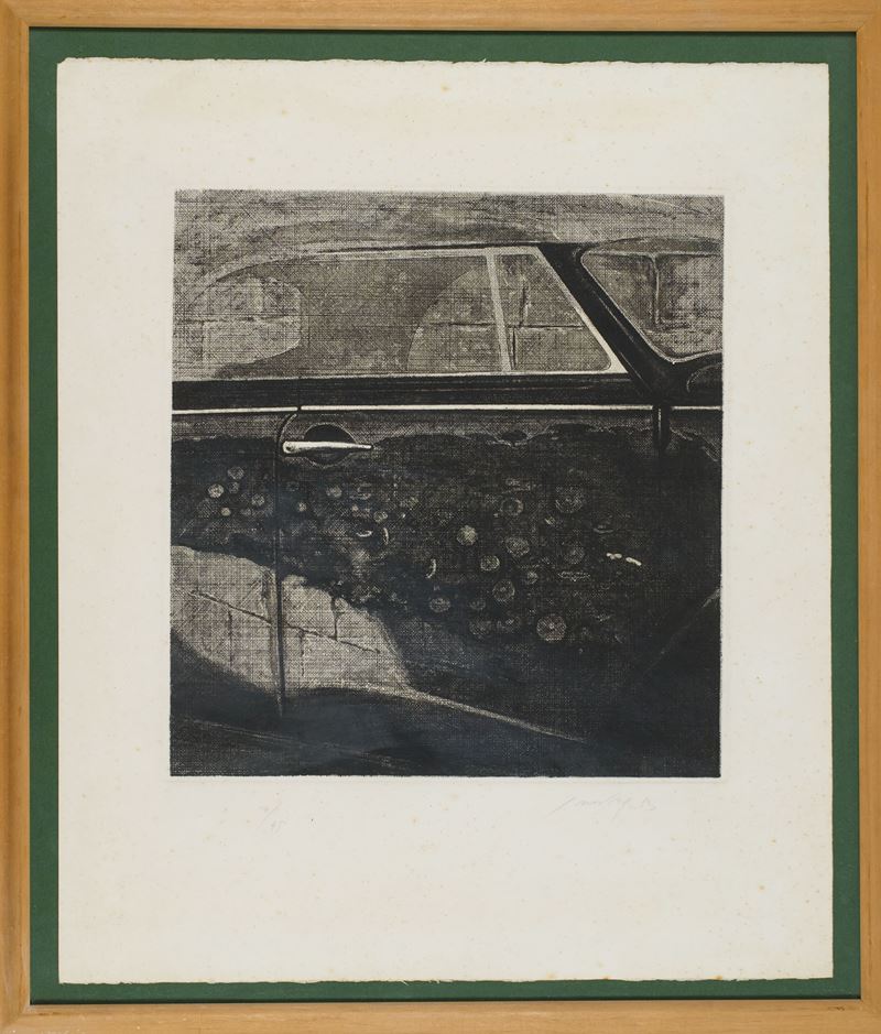 Piero Guccione - I Fiori, la Macchina e il Muro