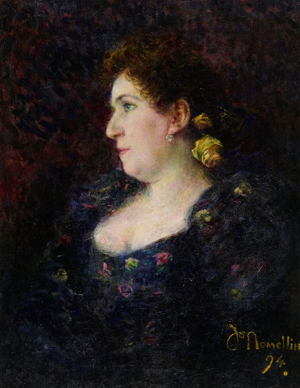 Plinio Nomellini - Ritratto di Tina di Lorenzo